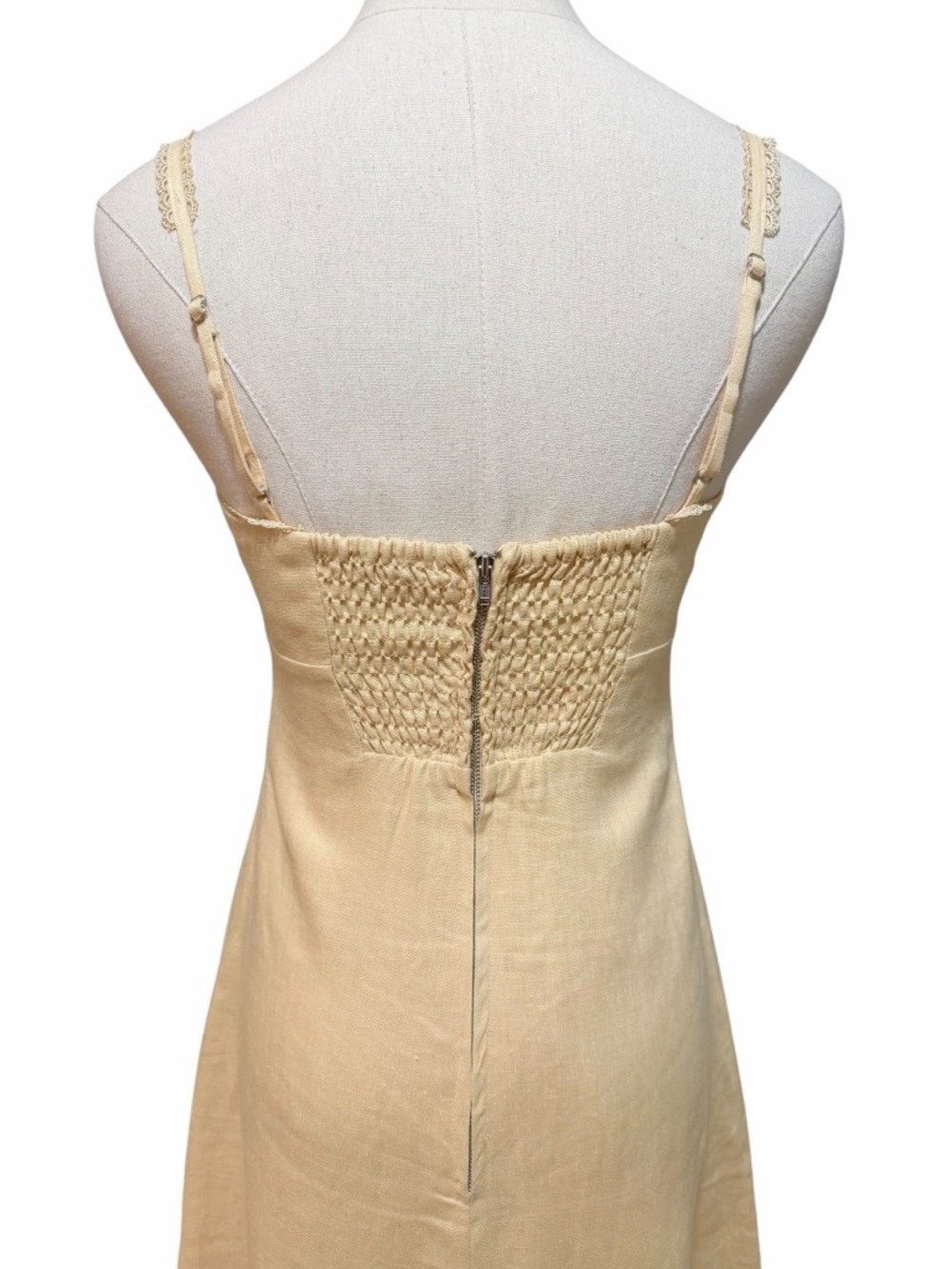Reformation Colette Linen Dress Parmesan Yellow Size 0 - Picture 8 of 12